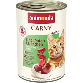 ANIMONDA konzerva CARNY Adult - hovädzie, morka, králik 400g